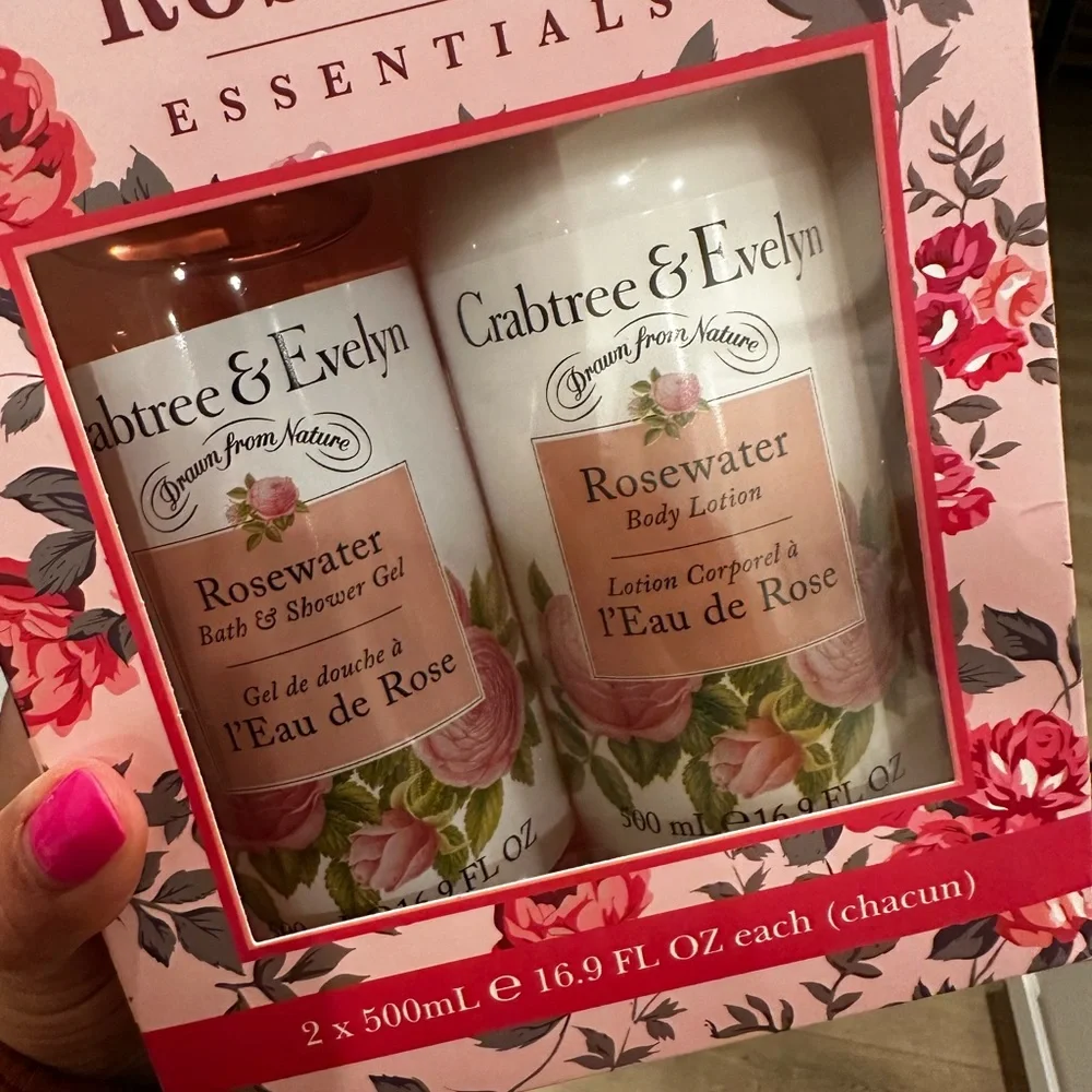 Crabtree & Evelyn Rosewater lotion body wash gel gift set discontinued - Picture 2 of 7